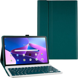 Carcasă + tastatură Lenovo Tab M10 Plus Gen 3 TB-125F TB-128F, verde închis