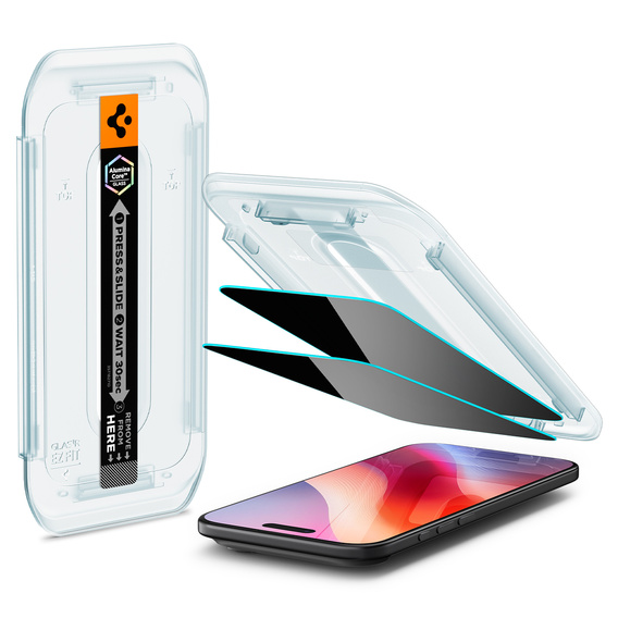 Sticlă de temperare a confidențialității Spigen Glas.TR "EZ FIT" HD pentru iPhone Air (2 buc)