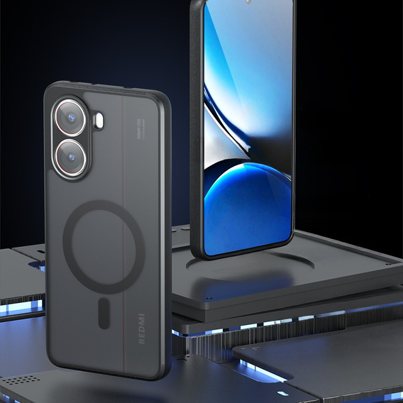 Husă pentru Xiaomi Poco X7 Pro 5G, pentru MagSafe, ERBORD Matt Case, negru