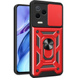 Husă blindată pentru Infinix Note 12 2023, CamShield Slide, roșu