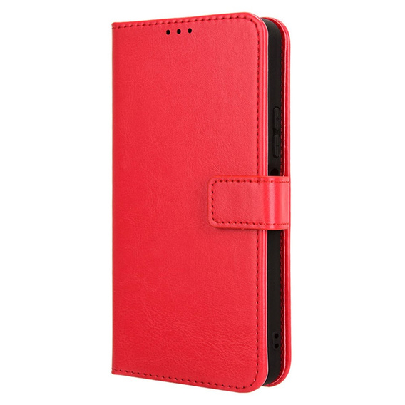 Cu clapetă pentru Xiaomi Redmi A3, Crazy Horse Wallet, roșu