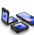 Husa blindată pentru Samsung Galaxy Z Flip7 FE / Z Flip6, Dexnor Clip Holder, negru