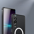 Carcasă de protecție pentru camera foto pentru Sony Xperia 1 V, CamShield MagSafe, transparent / negru