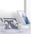 Huse pentru Samsung Galaxy Tab S7 FE, Suritch Full Body Flowers, gri