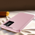 Husă cu clapetă pentru Samsung Galaxy S23 FE, Smart View Wallet, roz