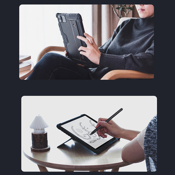 Carcasă + tastatură Galaxy Tab S8+ / Tab S7 +/ Tab S7 FE, NILLKIN Bumper Pen Slot, negru