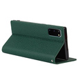 Husă din piele pentru Samsung Galaxy S20, ERBORD Grain Leather, verde
