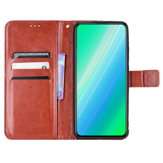 Cu clapetă pentru T Phone Pro 5G, Crazy Horse Wallet, maro