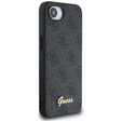 GUESS Huse pentru iPhone 16E, 4G Metal Gold Logo, negru
