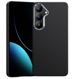 Carcasa BENKS Kevlar pentru Samsung Galaxy S25, pentru MagSafe, Carbon Fiber, negru