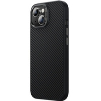 Carcasa BENKS Kevlar pentru iPhone 15 Plus, pentru MagSafe, Carbon Fiber, negru