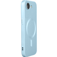 Carcasă pentru iPhone 16E, ColorMag, pentru MagSafe, albastru + sticlă călită 9H