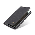 Husa CASEME pentru Xiaomi Redmi Note 10 Pro, Leather Wallet Case, negru