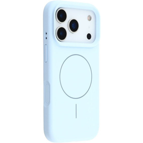 Manșon din silicon pentru iPhone 17 Pro, pentru MagSafe, antișoc, albastru