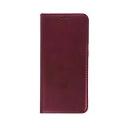 Cu clapetă pentru Oppo Reno 11F 5G, Smart Magnetic, maroon + sticlă 9H