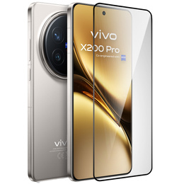 Sticlă călită 3D pentru Vivo X200 Pro 5G, cadru negru