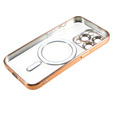 Husă pentru iPhone 14 Pro, Electro MagSafe, de aur + Sticlă pentru ecran