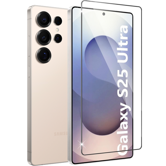 Sticlă călită 3D pentru Samsung Galaxy S25 Ultra, cadru negru