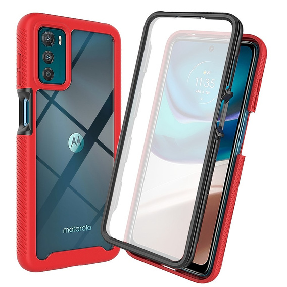 Carcasă pentru Motorola Moto G42 4G, Shockproof, cu folie, roșu