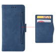 Cu clapetă pentru Motorola Moto G15 / Motorola Moto G15 Power, Card Slot, albastru închis