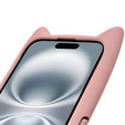 Husă pentru iPhone 16, pentru MagSafe, Cute Cat, roz + sticlă pentru ecran