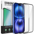 2x sticlă ceramică ERBORD Hybrid Glass pentru iPhone 16 Plus