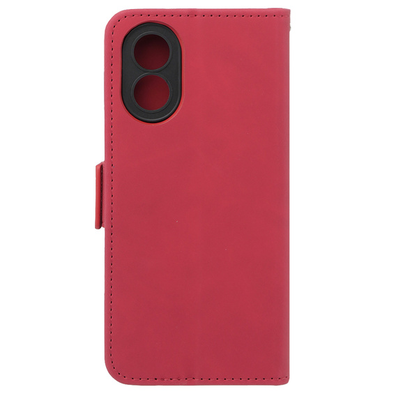 Cu clapetă pentru Oppo A38 4G / Oppo A18 4G, Card Slot, roșu