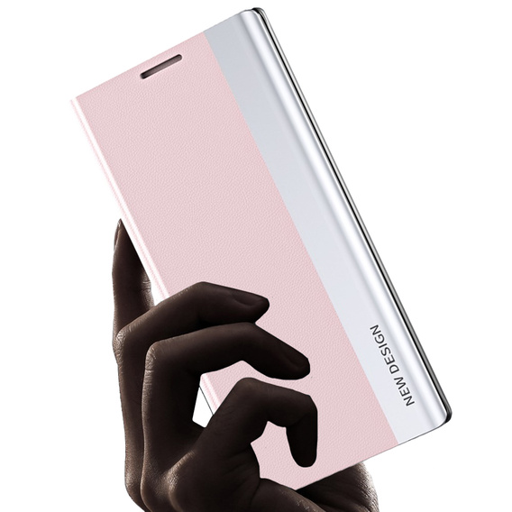 Cu clapetă pentru Samsung Galaxy S22 5G, Side Magnetic, roz