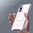 Carcasă de protecție pentru camera foto pentru Samsung Galaxy S20 FE, CamShield MagSafe, transparent / violet