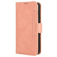 Cu clapetă pentru Samsung Galaxy A55 5G, Card Slot, roz