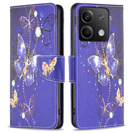 Cu clapetă pentru Xiaomi Redmi Note 13 5G, Wallet, Butterflies violet
