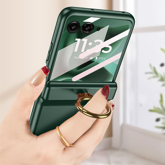 Husă cu suport și balama de protecție pentru Motorola Razr 60 Ultra 5G