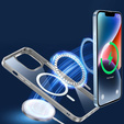 Huse pentru iPhone 14, ERBORD Hybrid MagSafe Case, de argint