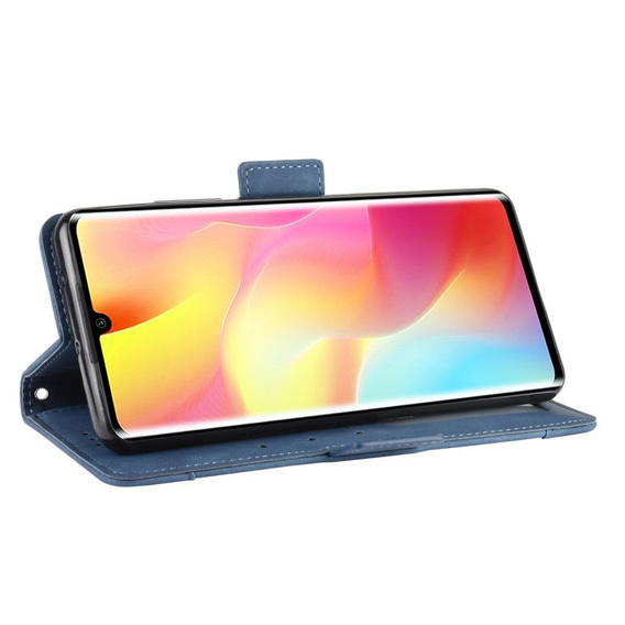 Cu clapetă pentru Xiaomi Mi Note 10 Lite, Card Slot, albastru