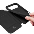 Husă Dux Ducis pentru iPhone Air, Skin Pro, cu clapetă, cu slot pentru carduri, negru