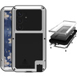 Love Mei Huse pentru Samsung Galaxy S25 Ultra, armored with glass, gri