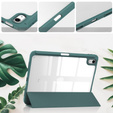 Husă pentru iPad 10.9 2022 10 Gen, Smartcase Hybrid, cu spațiu pentru stylus, verde închis