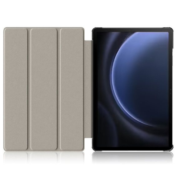 Husă pentru Samsung Galaxy Tab S9 FE+ Plus, Smartcase cu spațiu pentru stylus, gri