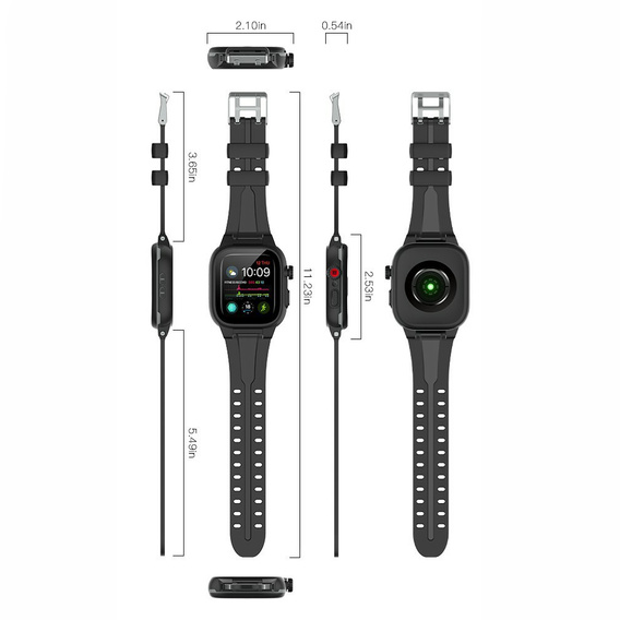 Etui SHELLBOX Waterproof do  Apple Watch SE/6/5/4 44mm - Black