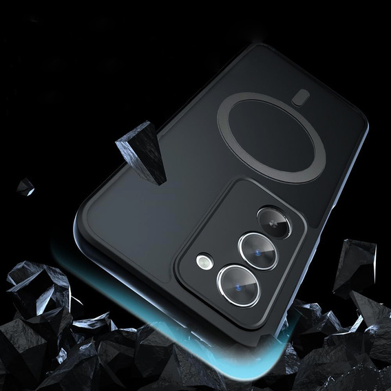 Matt Case pentru Xiaomi Redmi 15 5G / 4G, pentru MagSafe, negru translucid