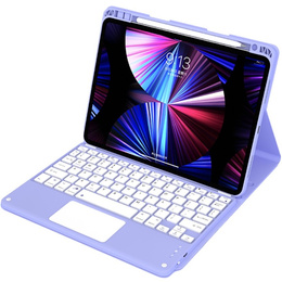 Carcasă + tastatură iPad Air 10.9 4 2020 / 5 2022, Touchpad, violet