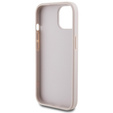 GUESS Huse pentru iPhone 15, 4G Metal Gold Logo, roz