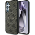 GUESS Huse pentru Samsung Galaxy S25, 4G Ring Classic Logo, maro