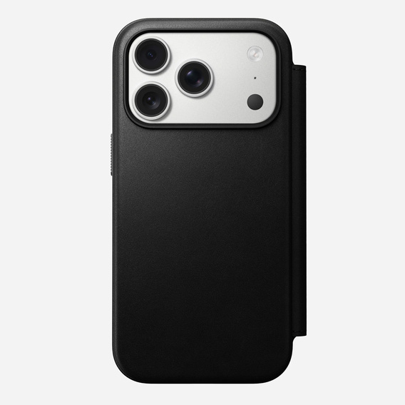 Husă Nomad pentru iPhone 17 Pro, Modern Leather Folio, negru