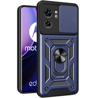 Husă blindată pentru Motorola Edge 40, CamShield Slide, albastru închis