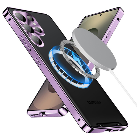 Carcasă de protecție pentru camera foto pentru Samsung Galaxy S25 Ultra, CamShield MagSafe, violet
