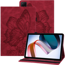 Huse pentru Lenovo Tab M9, Wallet Pen Slot, butterflies, maro