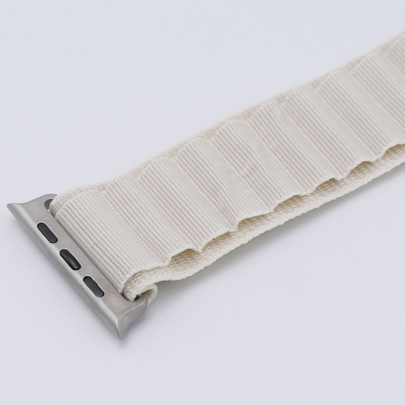 Curea din nailon pentru Apple Watch 1/2/3/4/5/6/7/8/SE/ULTRA 42/44/45/49mm, bej