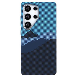 Carcasa pentru Samsung S25 Ultra, Carbon Fiber MagSafe, albastru / albastru marin