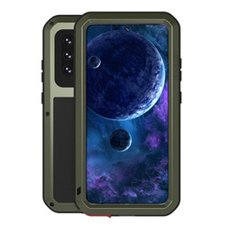 Love Mei Huse pentru Samsung Galaxy A52/A52s, armored with glass, verde